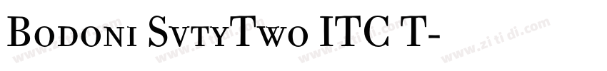 Bodoni SvtyTwo ITC T字体转换